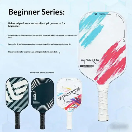 16mm fiberglass pickleball paddle set, various specifications suitable for beginner-level training specialized paddles