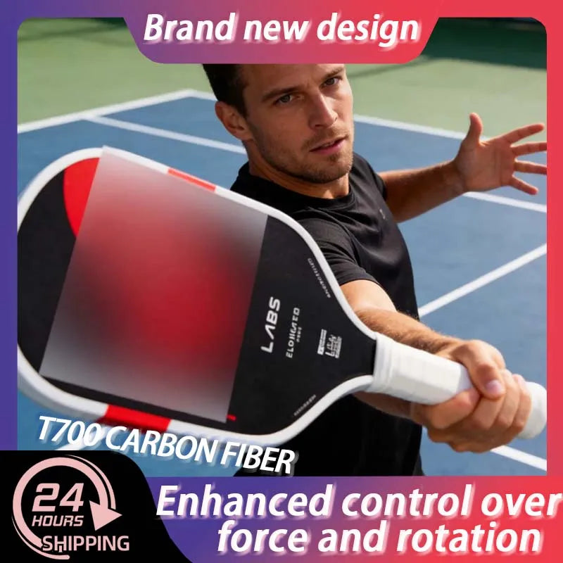 T700 Carbon Fiber Pickleball Paddle 16mm Elongated Boom Core USAPA Approved Racket Pure Foam Construction for Power And Spin