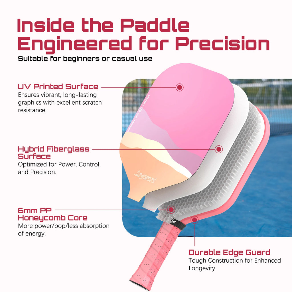 Joysent Pickleball Paddle Racket  Fiberglass Control Honeycomb Core 13mm for Men Women Beginners and Intermediate Players